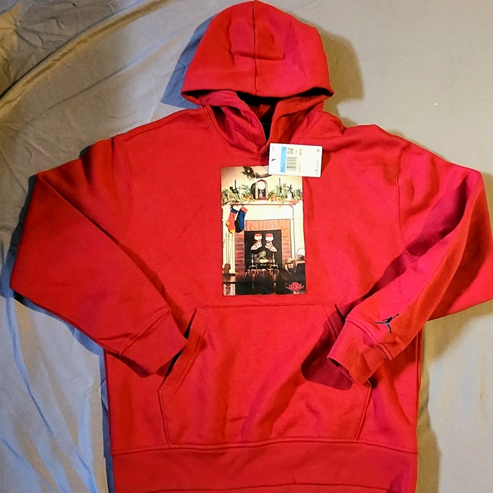 Jordan Red Hoodie with Graphic Print
